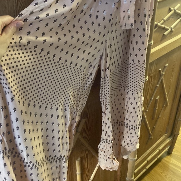 Faithfull the brand x Anthropologie light pink paisley wide leg jumpsuit size M - Picture 3 of 7